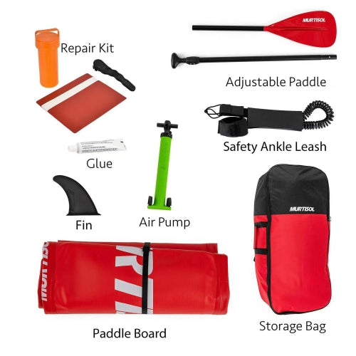 11FT Inflatable Stand up Paddle Board Ultra-Thick Durable PVC w/Premium SUP Accessories & Carry Bag |upgraded paddle boards w/ 3 Fish Fin for Paddling |Up to 300LB