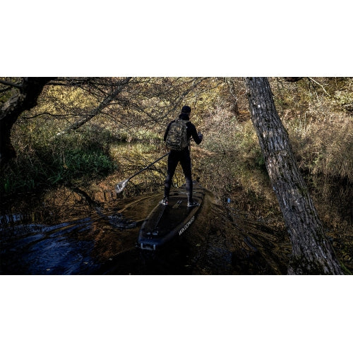 ELITE BLACK XXL 12FT Inflatable Stand up Paddle Board 12'x30"x6"Premium Accessories &Carry Bag| paddle boards w/ 3Fish Fin |1-2Person Up to 400lb, 365cm SUP Board W/ kayak seat