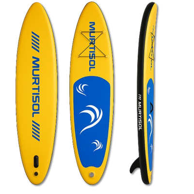 11FT Inflatable Stand up Paddle Board Ultra-Thick Durable PVC w/Premium SUP Accessories & Carry Bag |upgraded paddle boards w/ 3 Fish Fin for Paddling |Up to 350LB