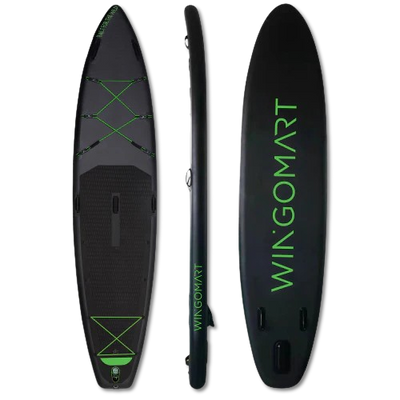 ELITE BLACK XXL 12FT Inflatable Stand up Paddle Board 12'x30"x6"Premium Accessories &Carry Bag| paddle boards w/ 3Fish Fin for Paddling |1-2Person Up to 400lb, 365cm SUP Board