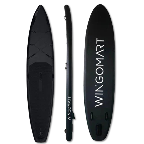 ELITE BLACK XXL 12FT Inflatable Stand up Paddle Board 12'x30"x6"Premium Accessories &Carry Bag| paddle boards w/ 3Fish Fin for Paddling |1-2Person Up to 400lb, 365cm SUP Board on the water