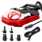 Electric Paddle Board Pump UP TO 20PSI Electric Air Pump for Inflation and Deflation W/ Auto-Off Feature, 12V DC Car W/ 5 Nozzles for Paddle Board, Mattress, Boat & Pool