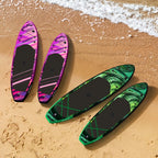 GREEN EMERALD 11FT x 33" Super Wide Inflatable Stand Up Paddle Board, Ultra Stable Wide SUP Up to 2 people/375LB Fully equipped w/ Premium SUP Accessories
