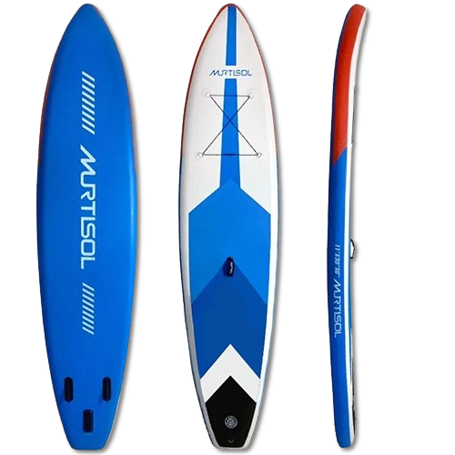 11FT Inflatable Stand up Paddle Board Ultra-Thick Durable PVC w/Premium SUP Accessories & Carry Bag |upgraded paddle boards w/ 3 Fish Fin for Paddling |Up to 350LB on the water