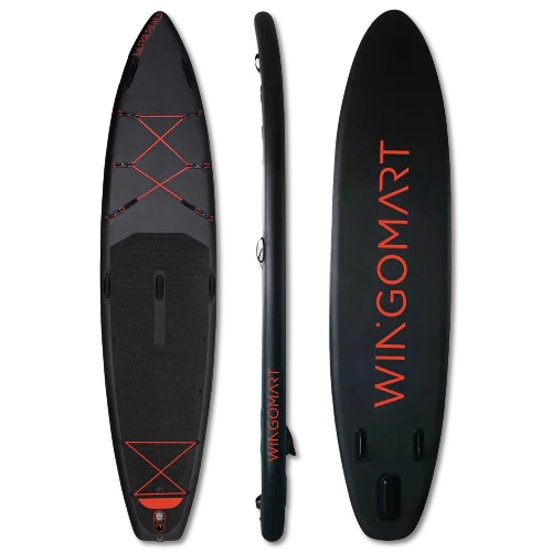 ELITE BLACK XXL 12FT Inflatable Stand up Paddle Board 12'x30"x6"Premium Accessories &Carry Bag| paddle boards w/ 3Fish Fin for Paddling |1-2Person Up to 400lb, 365cm SUP Board on the water