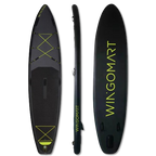 ELITE BLACK XXL 12FT Inflatable Stand up Paddle Board 12'x30"x6"Premium Accessories &Carry Bag| paddle boards w/ 3Fish Fin for Paddling |1-2Person Up to 400lb, 365cm SUP Board