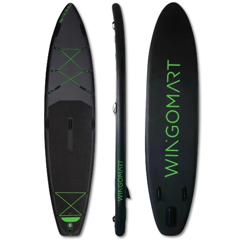 Planche de paddle gonflable Elite Black XXL 3,6 m (12 pi x 30 po x 6 po) avec accessoires haut de gamme et sac de transport | Planches de paddle avec aileron 3Fish pour pagayer | Planche de SUP 365 cm pour 1 à 2 personnes jusqu'à 181 kg on the water