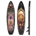 WINGOMART 11FT x 33" Super Wide Inflatable Stand Up Paddle Board, Ultra Stable Wide SUP Up to 2 people/375LB Fully equipped w/ Premium SUP Accessories -MAJESTY EDITION