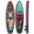 WINGOMART 11FT x 33" Super Wide Inflatable Stand Up Paddle Board, Ultra Stable Wide SUP Up to 2 people/375LB Fully equipped w/ Premium SUP Accessories -MAJESTY EDITION