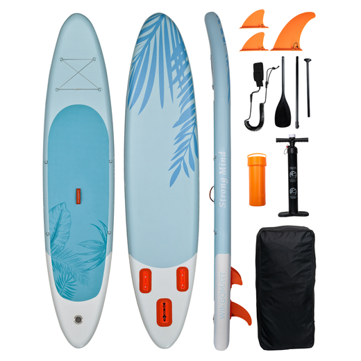 WINGOMART 11′ Tandem Inflatable Paddle Board — Sky Blue