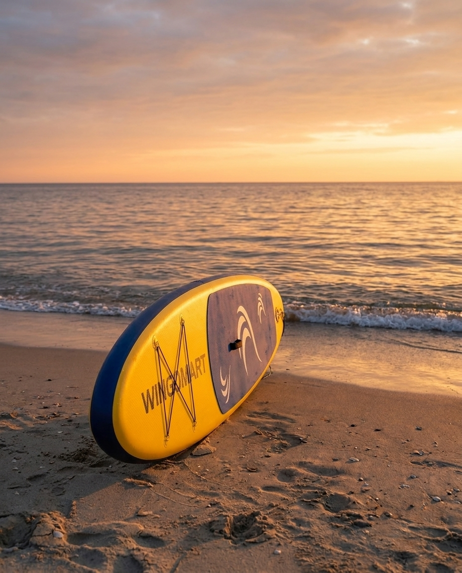 WINGOMART paddleboard on the beach