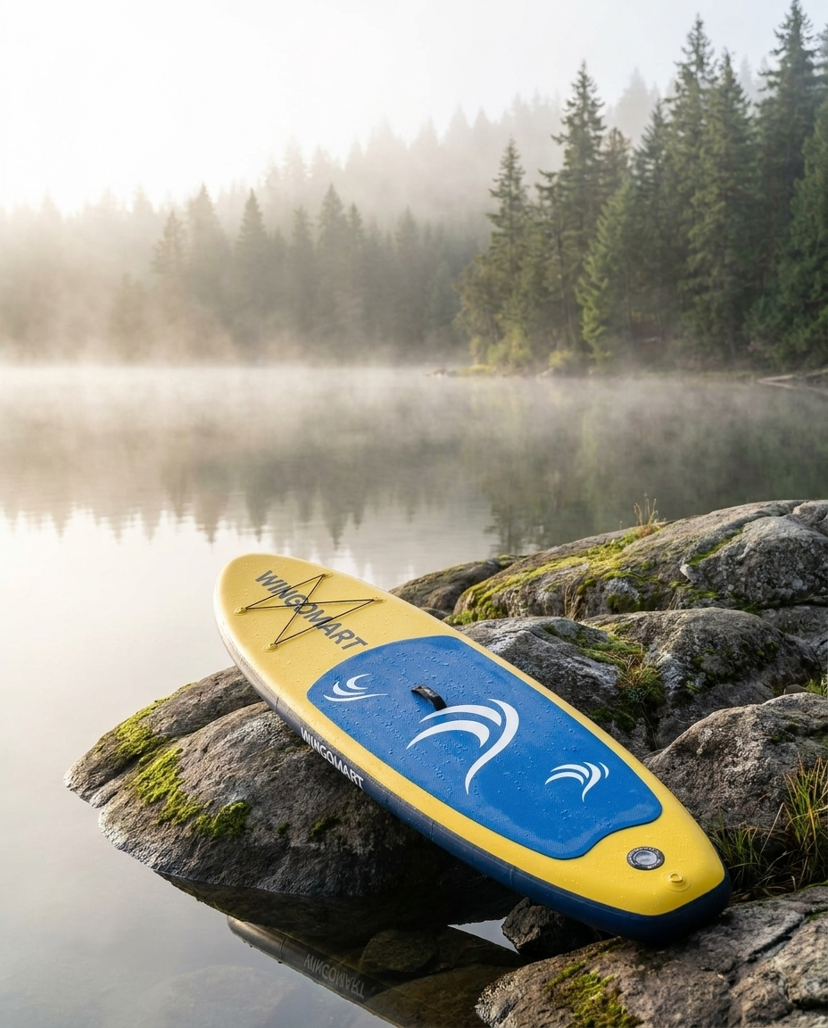 WINGOMART paddleboard by the lake