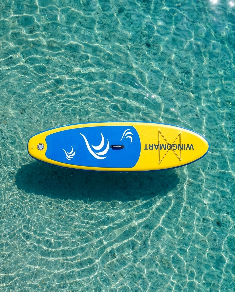 WINGOMART paddleboard on turquoise water